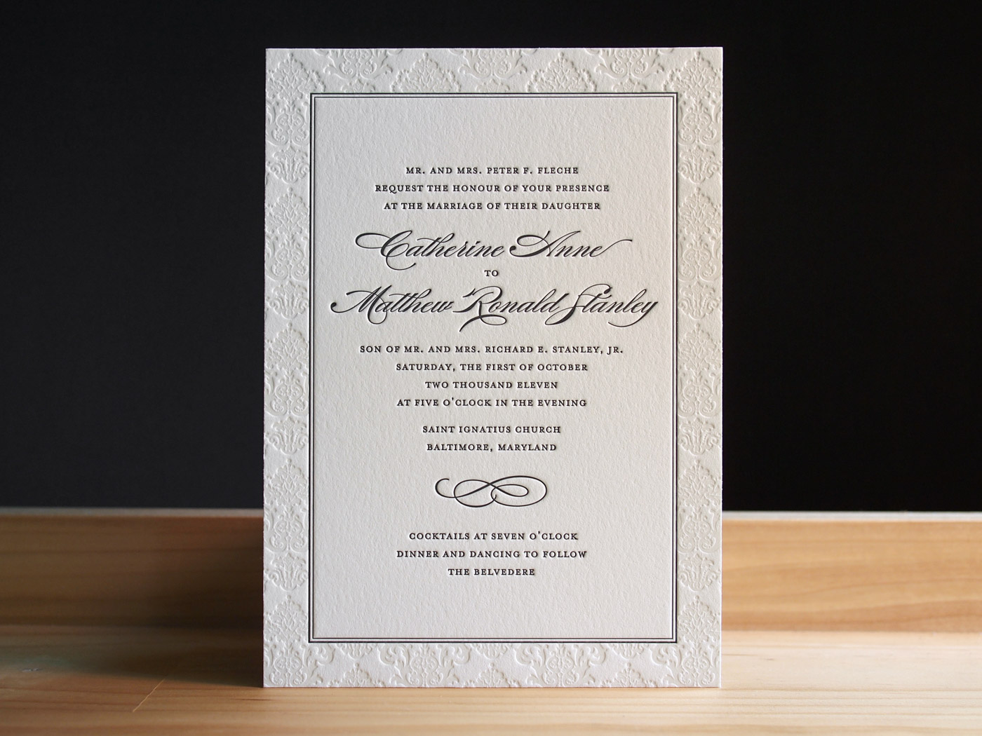 Belvedere invitation from Parklife Press