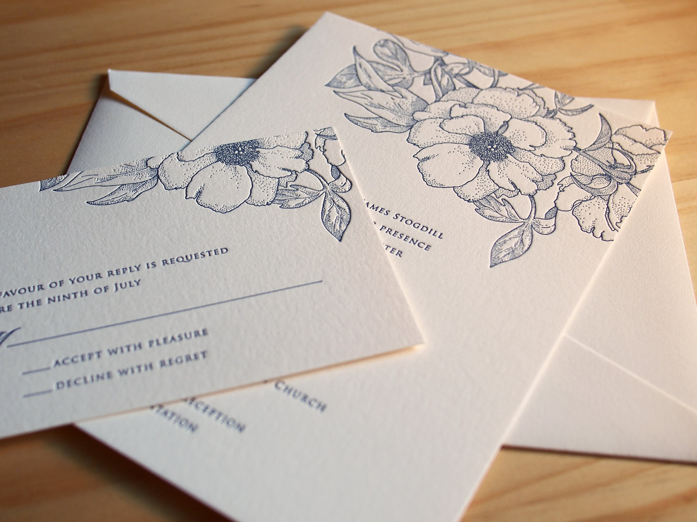 Blossom invitation from Parklife Press