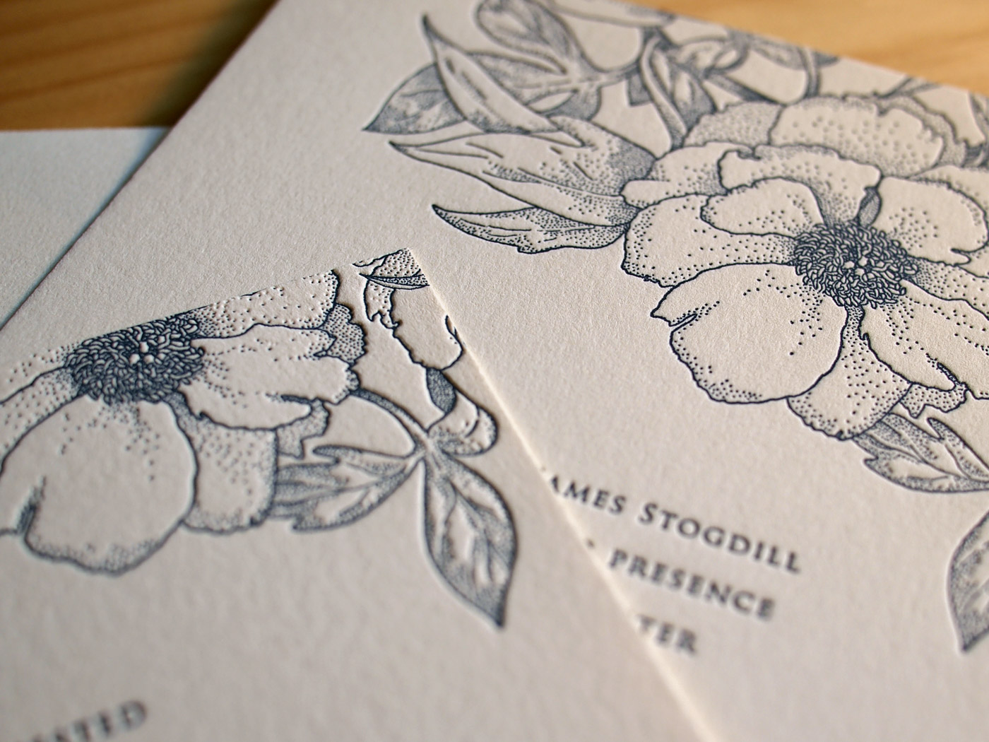 Blossom invitation from Parklife Press