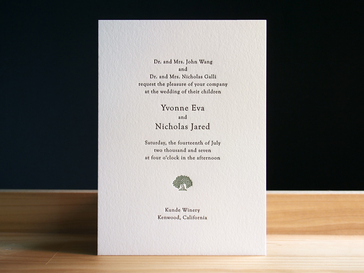 Californian invitation from Parklife Press