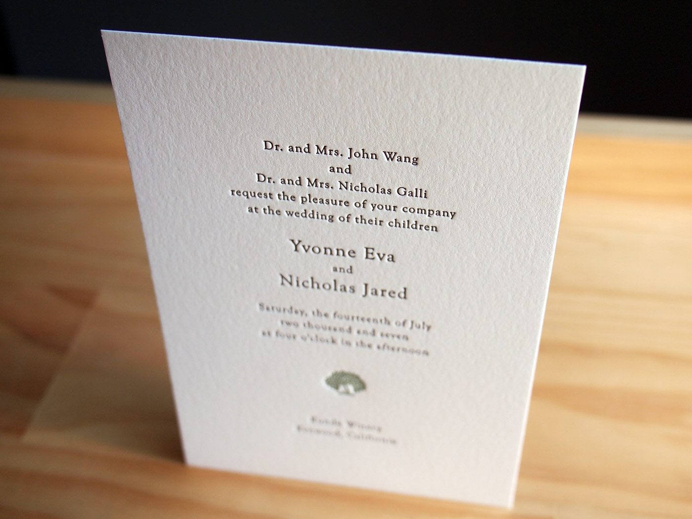 Californian invitation from Parklife Press