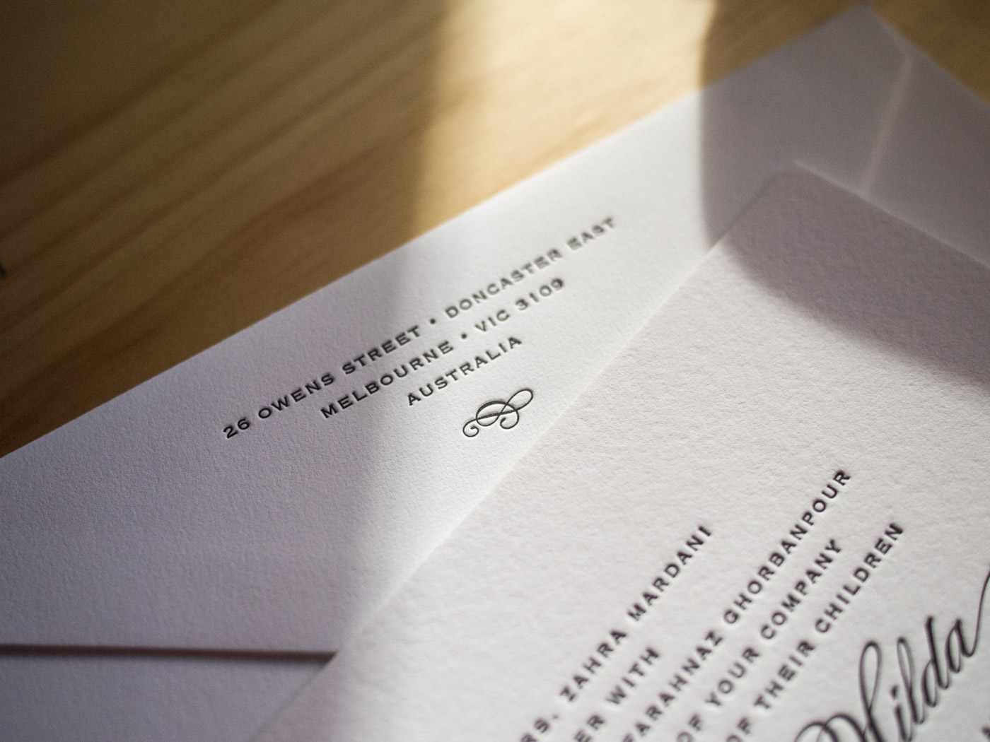 Epping invitation from Parklife Press