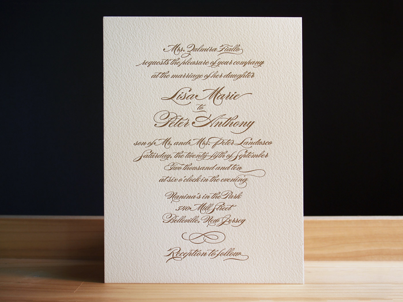 Fiallo invitation from Parklife Press