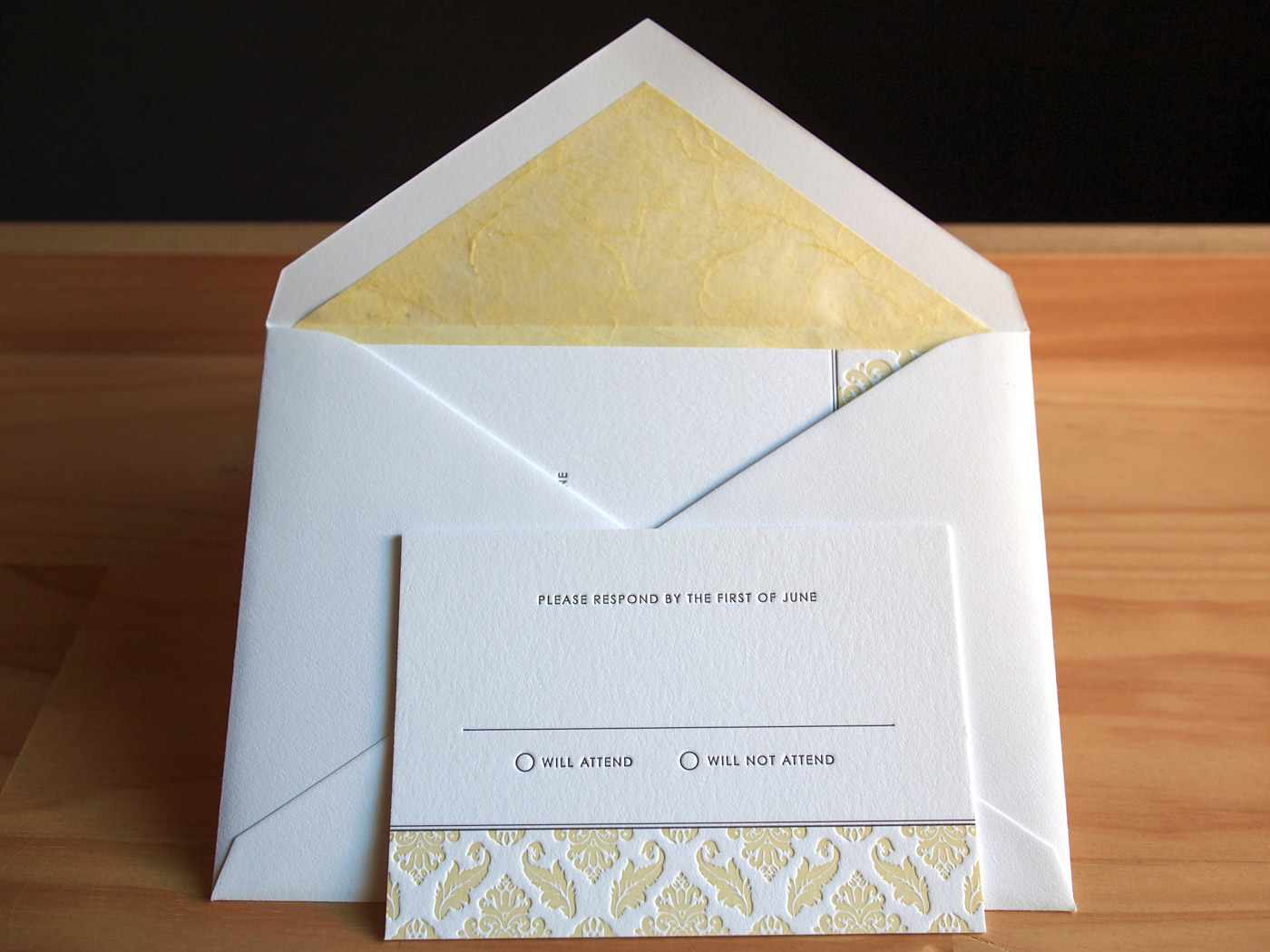Flocked invitation from Parklife Press