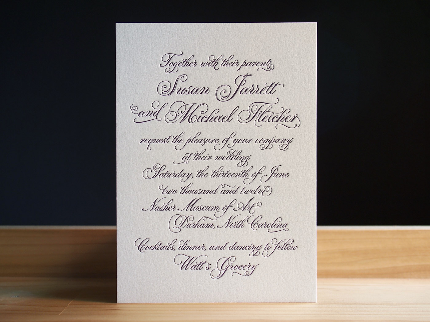 Fountain invitation from Parklife Press