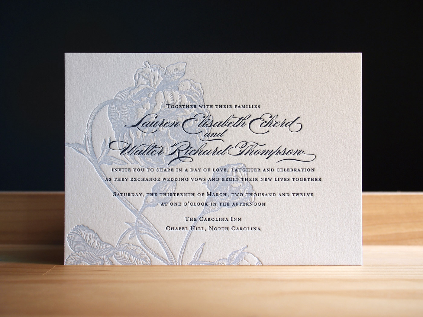 Franklin invitation from Parklife Press