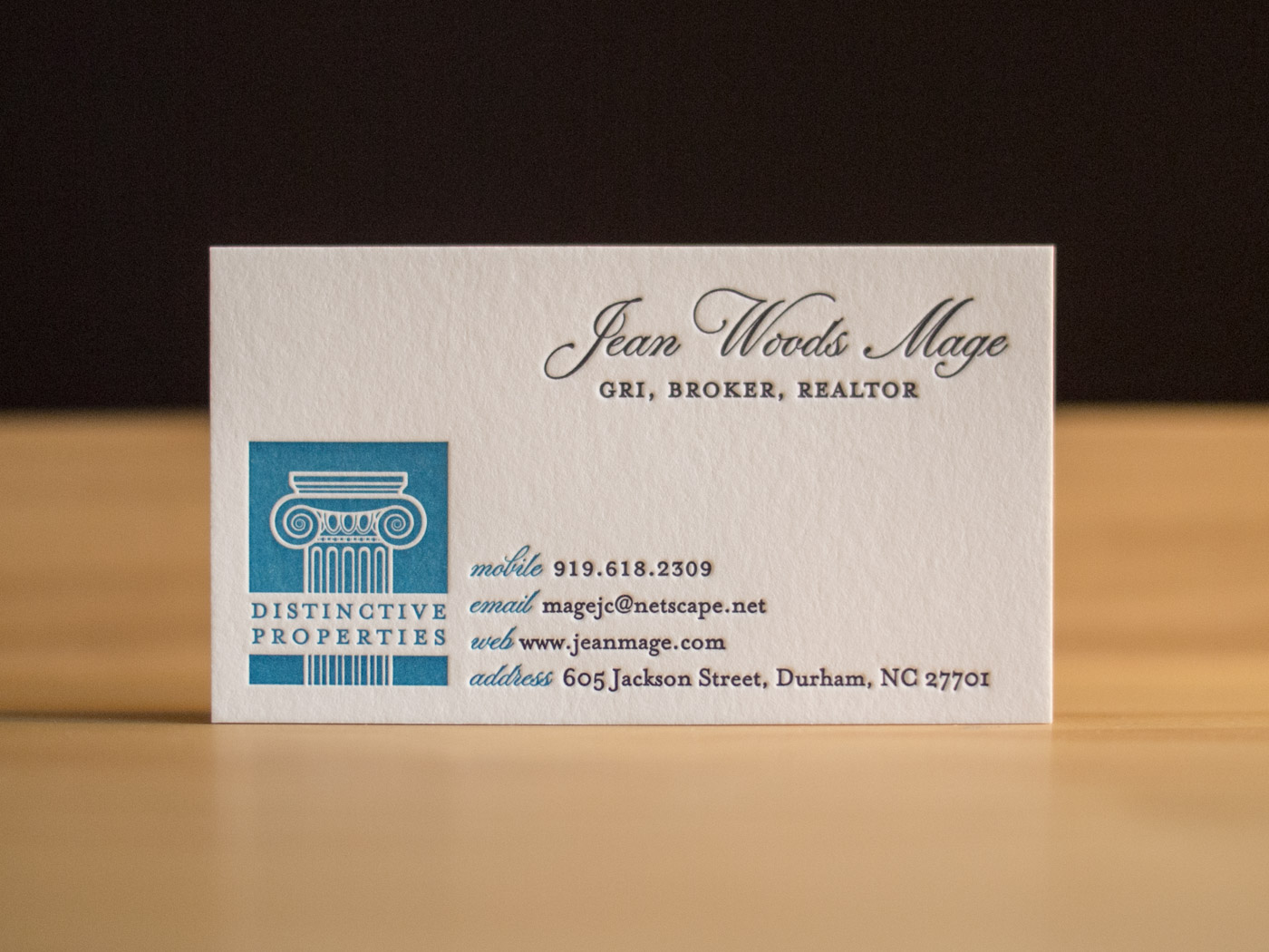 Letterpress Business Cards Jean Woods Mage Parklife Press Letterpress Business Cards Jean Woods