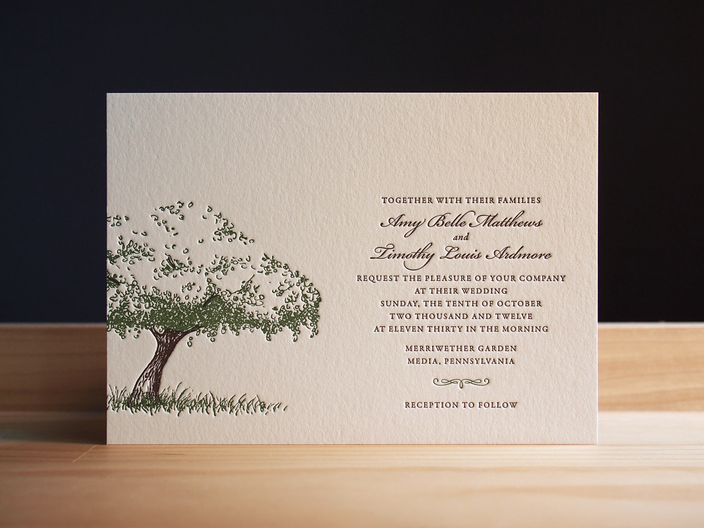 Orchard invitation from Parklife Press
