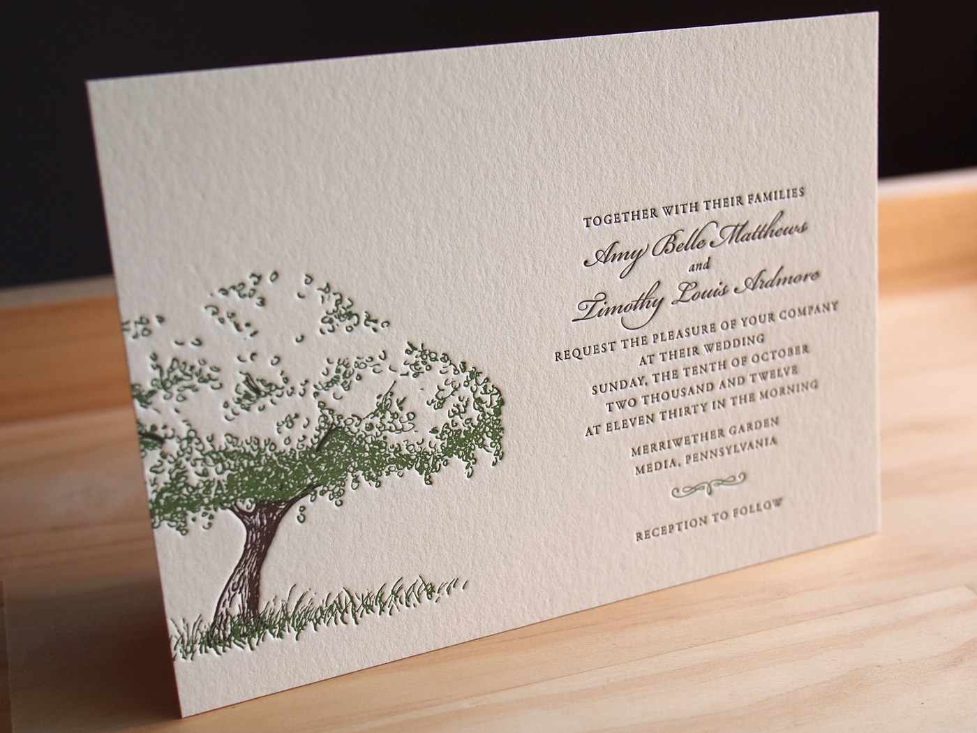 Orchard invitation from Parklife Press