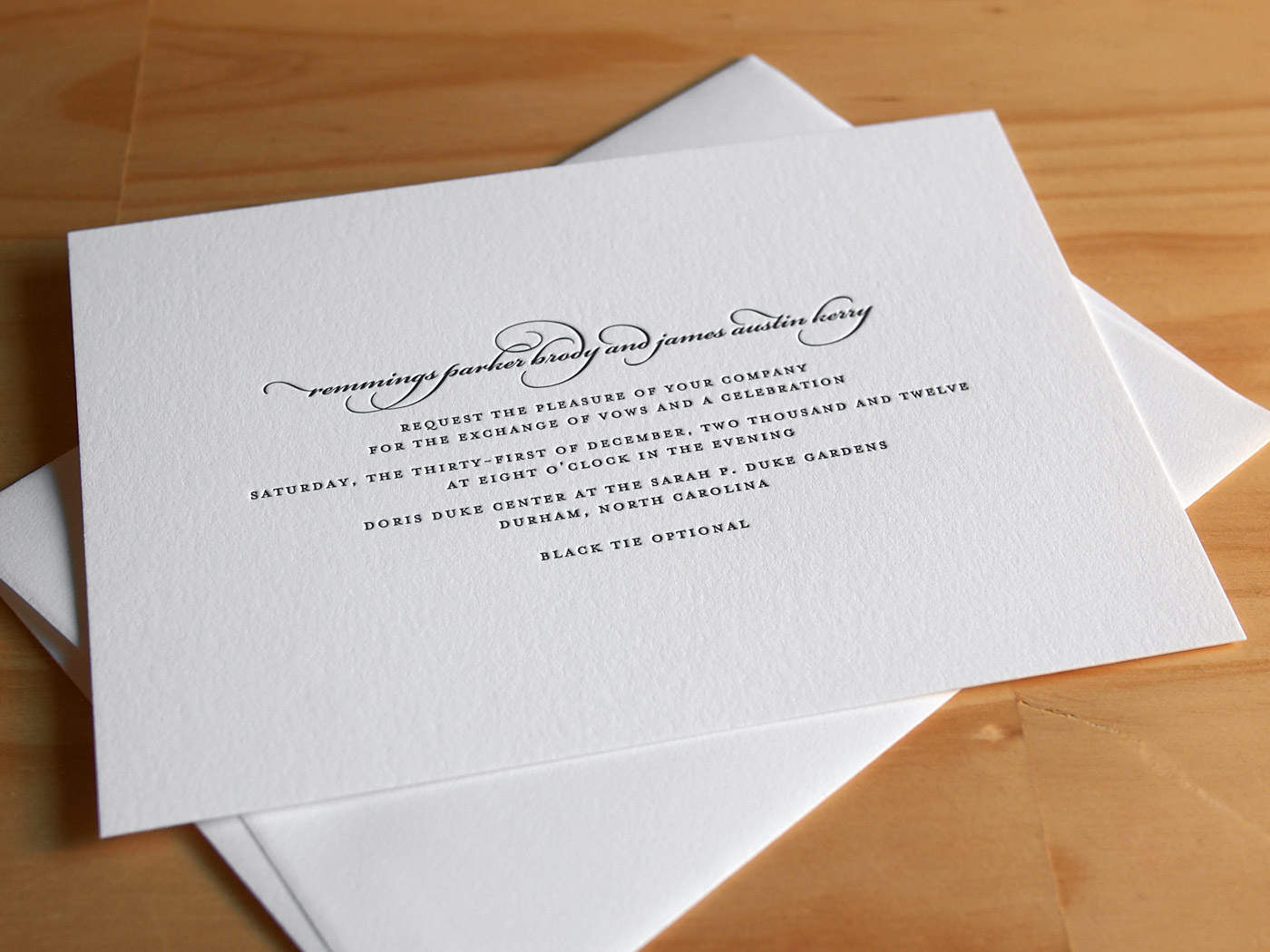 Parker invitation from Parklife Press