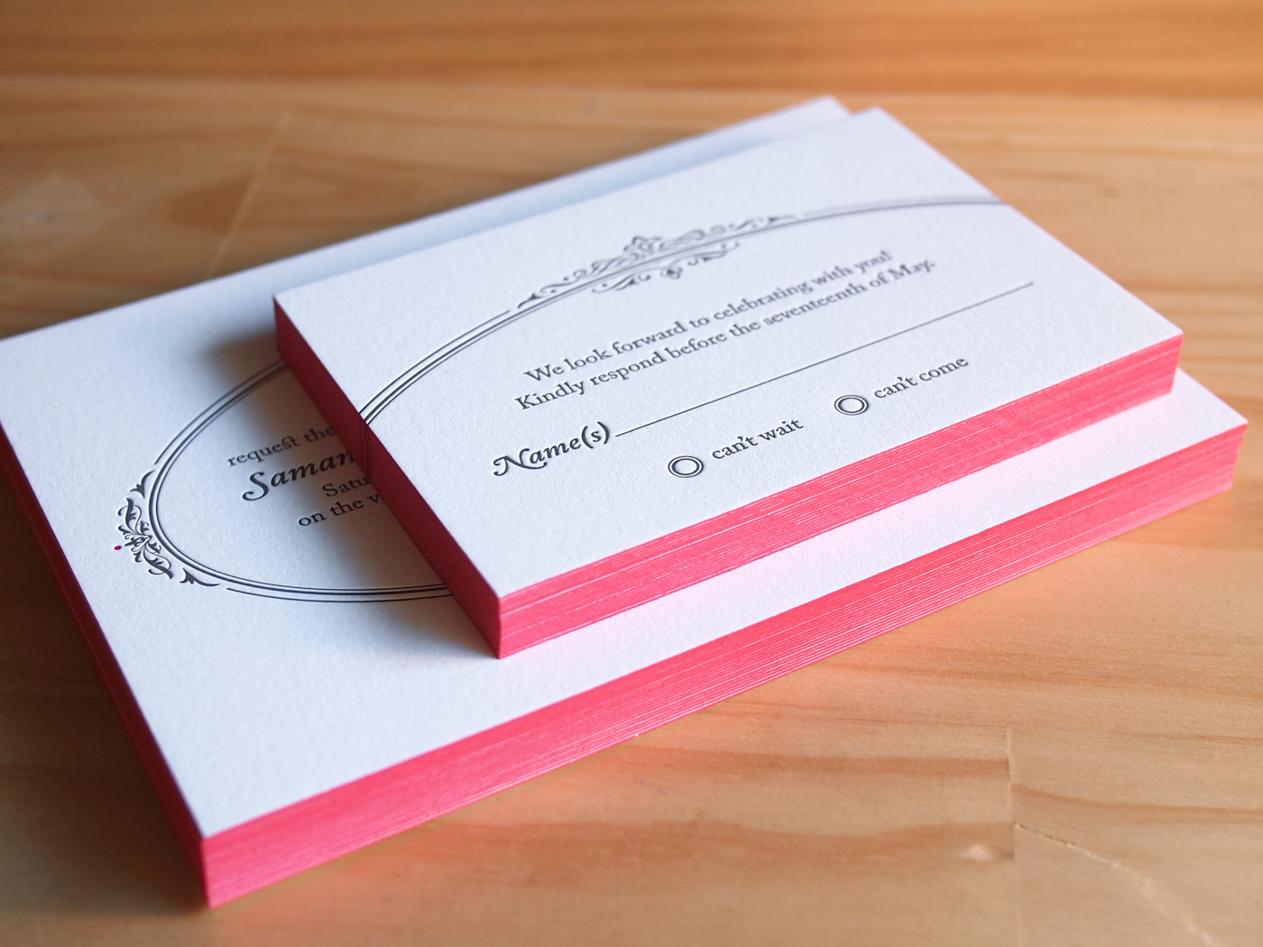 Pewter invitation from Parklife Press