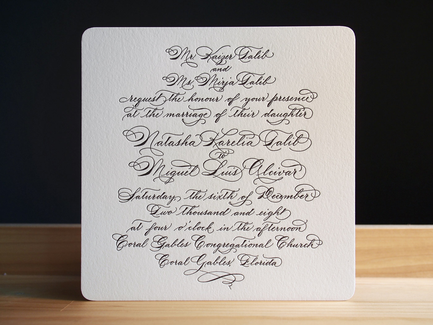 Quill invitation from Parklife Press