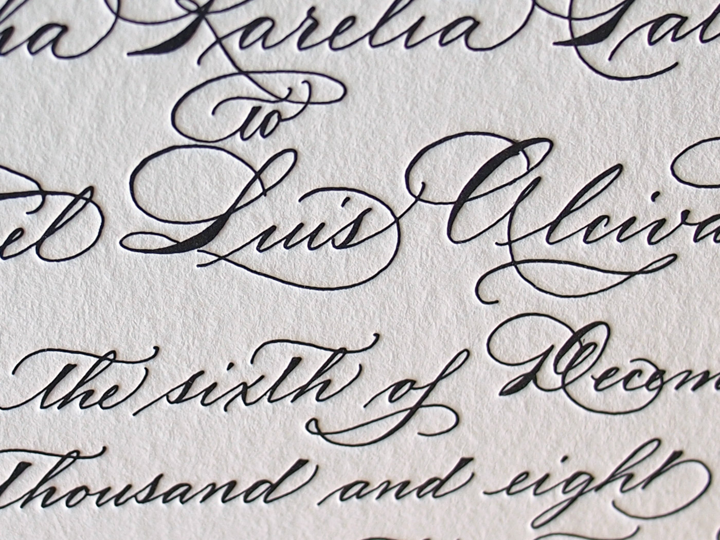 Quill invitation from Parklife Press