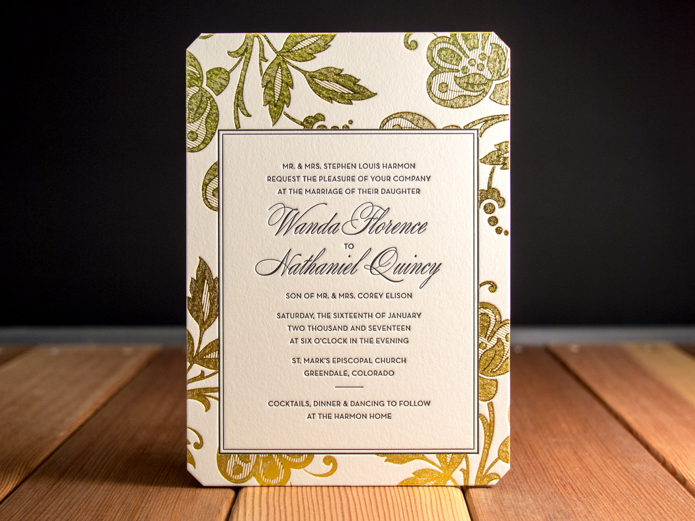 Riviera invitation from Parklife Press