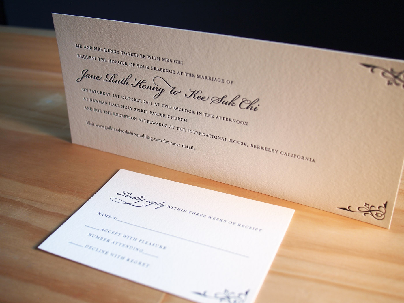 Velvet Waltz invitation from Parklife Press