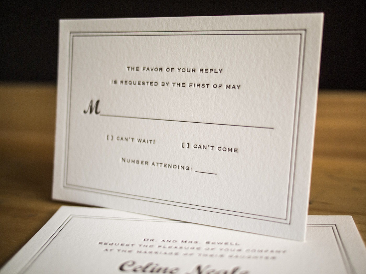 Whiskey invitation from Parklife Press