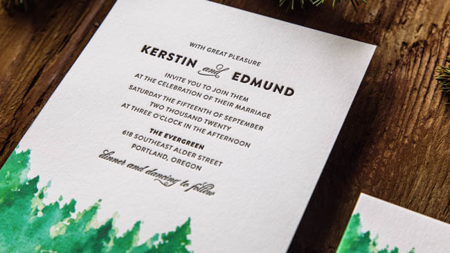 Letterpress Wedding Invitations